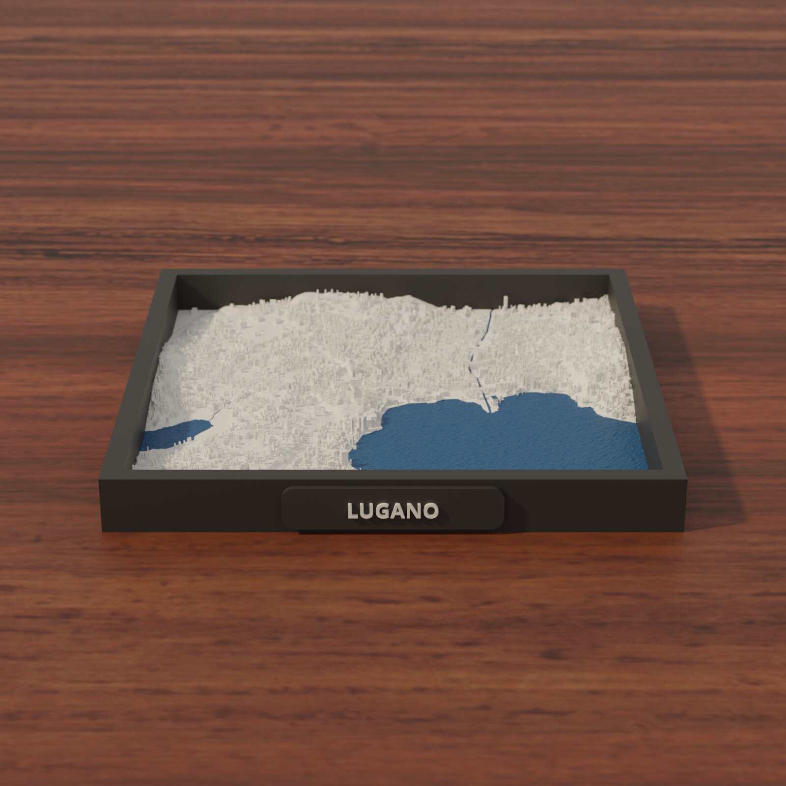 Modello di terreno 3D di Lugano